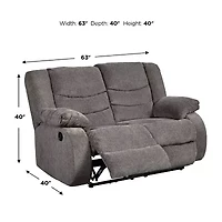 Signature Design by Ashley® Henderson Pad-Arm Reclining Loveseat