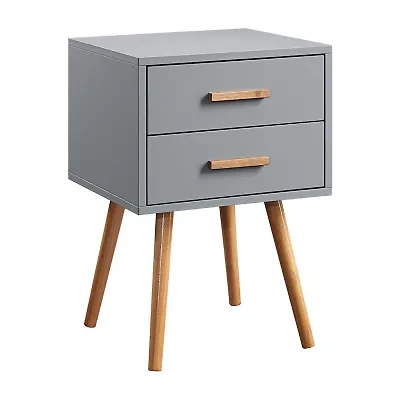 Convenience Concepts Oslo Living Room Collection Storage 2-Drawer End Table