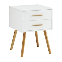 Convenience Concepts Oslo Living Room Collection Storage 2-Drawer End Table