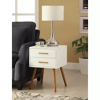 Convenience Concepts Oslo Living Room Collection Storage 2-Drawer End Table