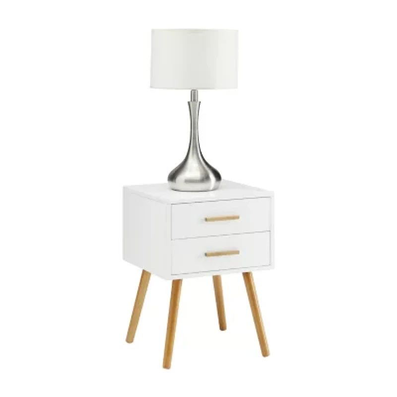 Convenience Concepts Oslo Living Room Collection Storage 2-Drawer End Table