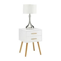 Convenience Concepts Oslo Living Room Collection Storage 2-Drawer End Table