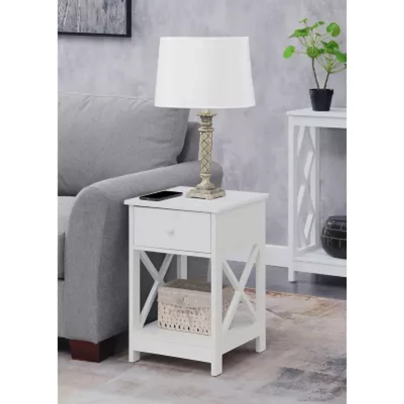 Oxford 1-Drawer Storage End Table