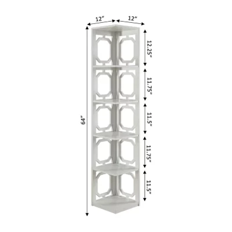 Omega Office And Library Collection 5-Shelf Bookcase