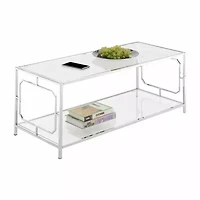 Omega Living Room Collection Glass Coffee Table