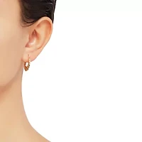 Womens 10K Gold 19.4mm Round Hoop Earrings