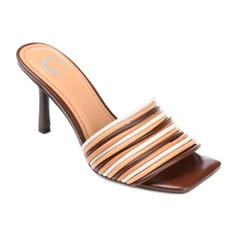 Journee Collection Calliope Womens Round Open Toe Stiletto Heel Pumps