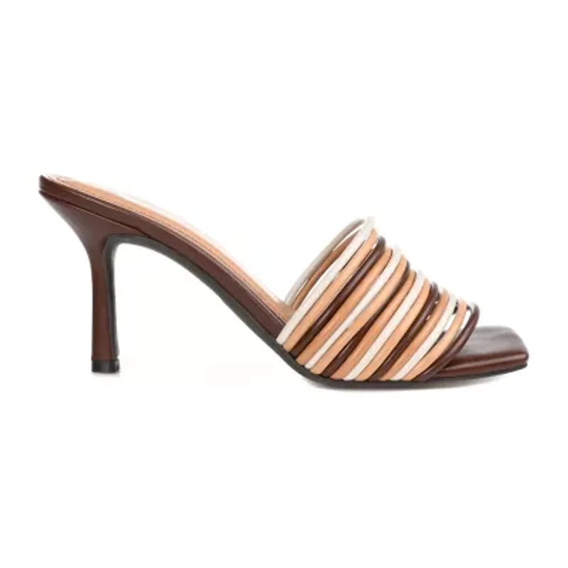Journee Collection Calliope Womens Round Open Toe Stiletto Heel Pumps
