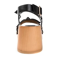 Journee Collection Tia Womens Round Open Toe Block Heel Pumps