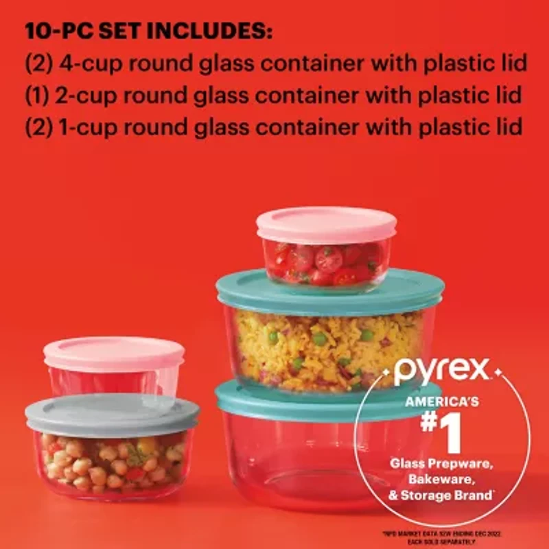 Pyrex Simply Store 10-pc. Glass Storage Set