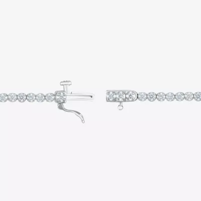 (H / I1) 1 CT.T.W. Lab-Grown Diamond 10K White Gold Tennis Bracelet