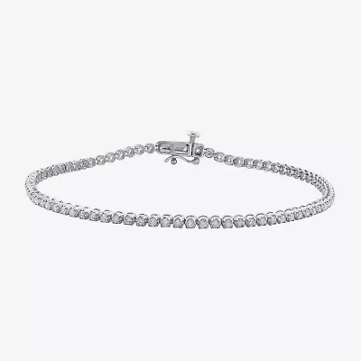 (H / I1) 1 CT.T.W. Lab-Grown Diamond 10K White Gold Tennis Bracelet