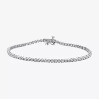 (H / I1) 1 CT.T.W. Lab-Grown Diamond 10K White Gold Tennis Bracelet