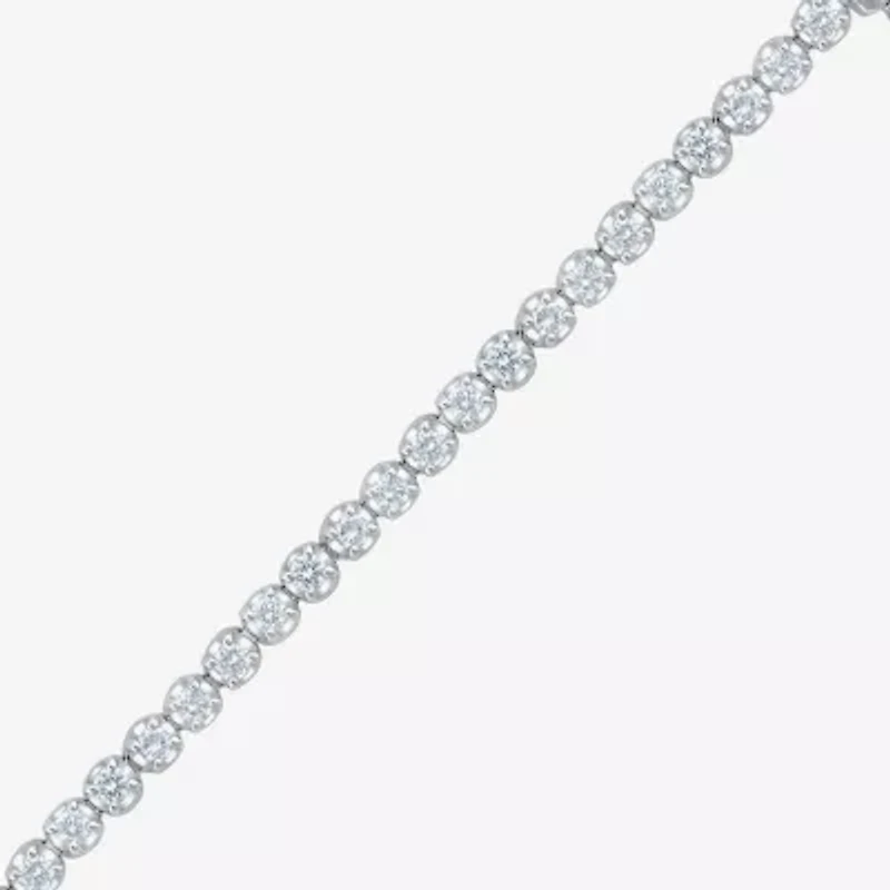 (H / I1) 1 CT.T.W. Lab-Grown Diamond 10K White Gold Tennis Bracelet