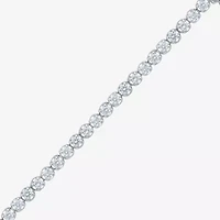 (H / I1) 1 CT.T.W. Lab-Grown Diamond 10K White Gold Tennis Bracelet