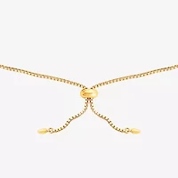 Girls Cubic Zirconia 14K Gold Over Silver Hello Kitty Bolo Bracelet