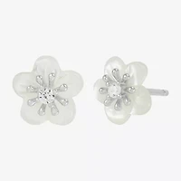 Diamonart Womens Cubic Zirconia Sterling Silver Heart 3 Pair Earring Set