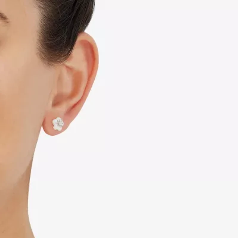 Diamonart Womens Cubic Zirconia Sterling Silver Heart 3 Pair Earring Set