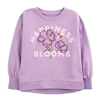 Carter's Little & Big Kid Girls Round Neck Long Sleeve Sweatshirt