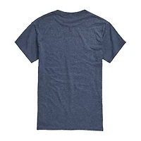 Mens  Short Sleeve American Flag Guitar Graphic T-Shirt