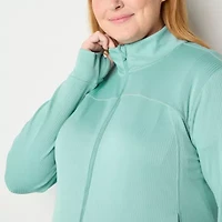 Xersion Everultra-Lite Womens Plus Rib Moisture Wicking Midweight Softshell Jacket
