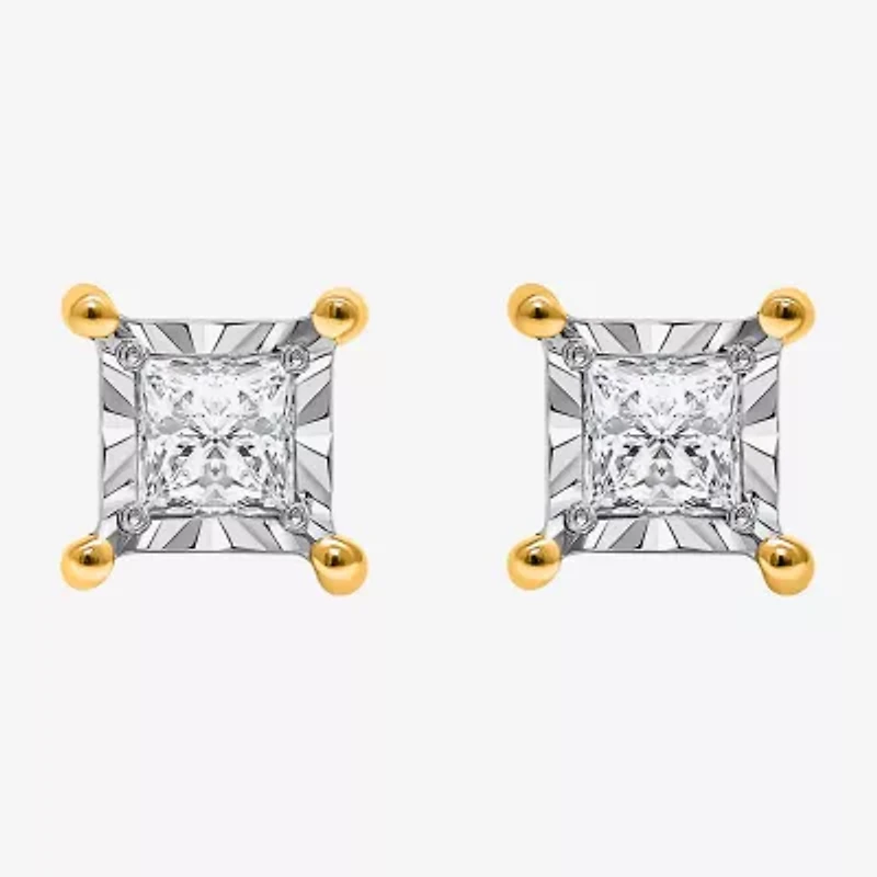 (I, Si2) 1 CT. T.W. Lab Grown White Diamond 10K Gold 5mm Stud Earrings