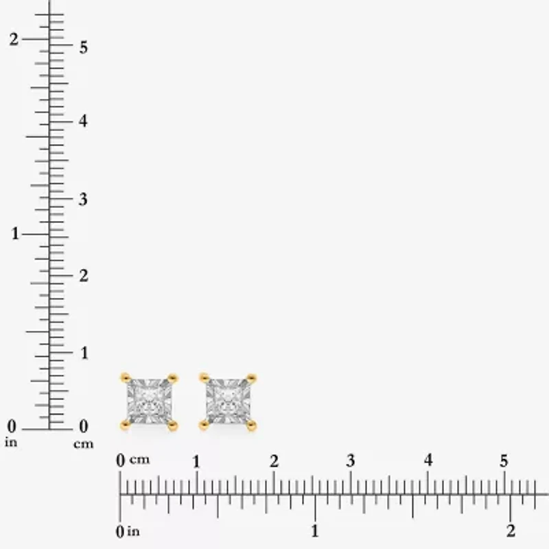 (I, Si2) 1 CT. T.W. Lab Grown White Diamond 10K Gold 5mm Stud Earrings