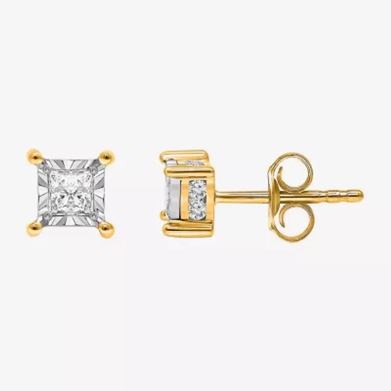 (I, Si2) 1 CT. T.W. Lab Grown White Diamond 10K Gold 5mm Stud Earrings
