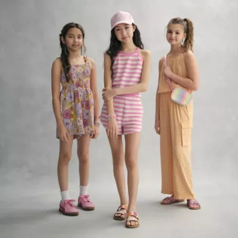 Thereabouts Little & Big Kid Girls Sleeveless Floral Romper