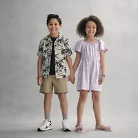 Thereabouts Little & Big Kid Girls Short Sleeve Floral Romper