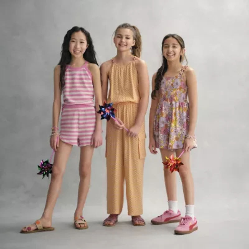 Thereabouts Cargo Little & Big Kid Girls Wide Leg Regular Fit Pull-On Pant