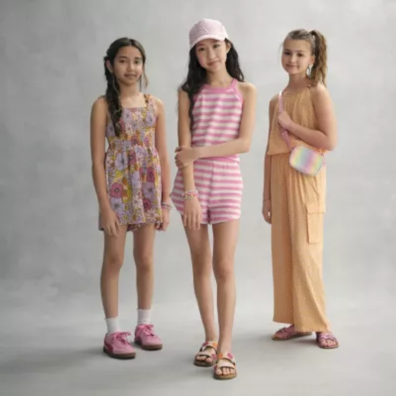 Thereabouts Cargo Little & Big Kid Girls Wide Leg Regular Fit Pull-On Pant