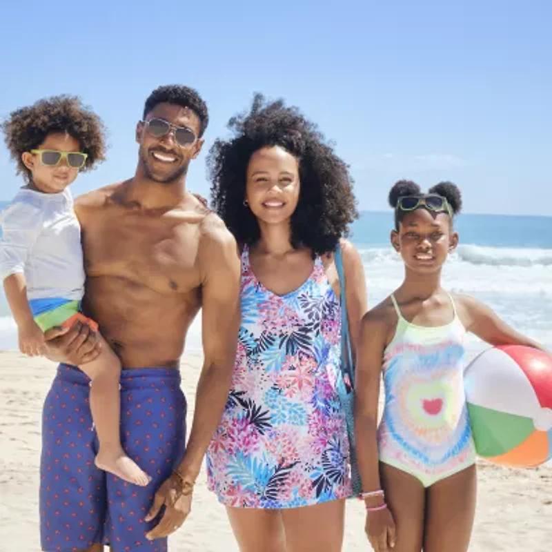 Thereabouts Little & Big Kid Girls Tie-Dye Tie Dye One Piece Swimsuit