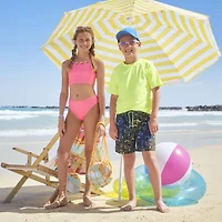 Thereabouts Little & Big Kid Girls Shimmer And Ribbed Tankini Set