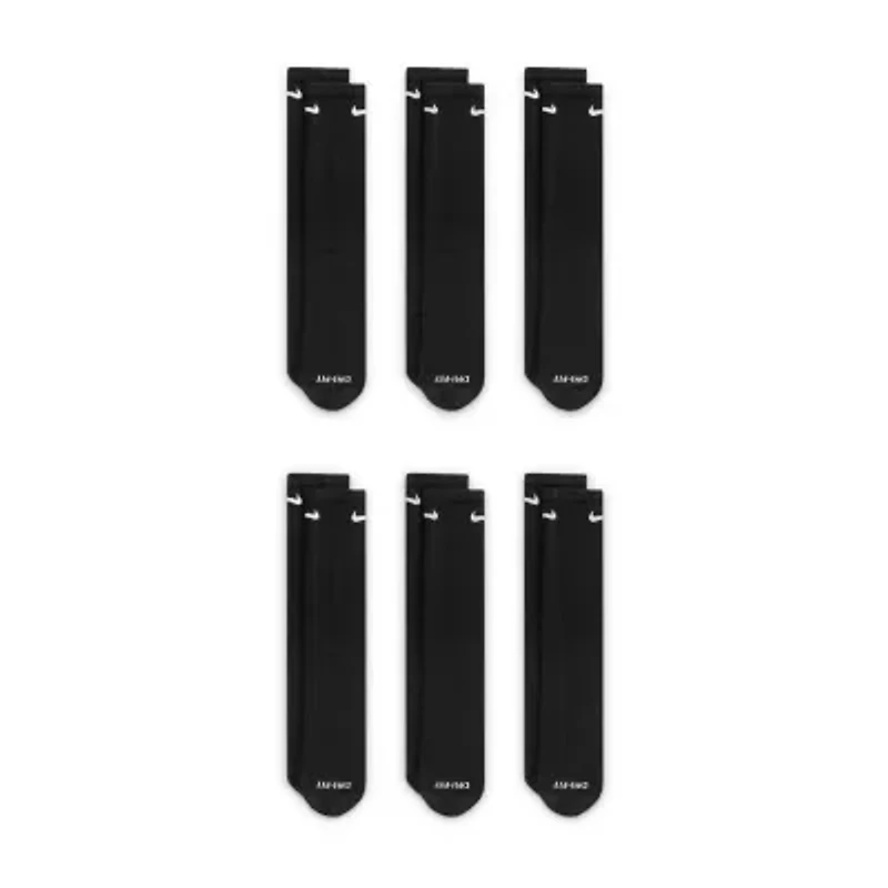 Nike Cushioned Plus Everyday Unisex Adult 6 Pair Crew Socks