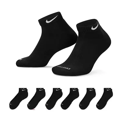 Nike Everyday Plus Cushioned Unisex Adult Breathable Multi-Pack 6 Pair Low Cut Socks