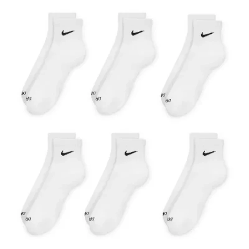 Nike Everyday Plus Cushioned Unisex Adult Breathable Multi-Pack Pair Quarter Ankle Socks