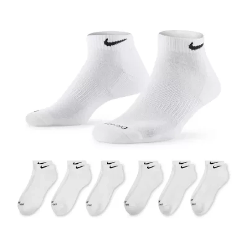 Nike Everyday Plus Cushioned Unisex Adult Breathable Multi-Pack 6 Pair Low Cut Socks