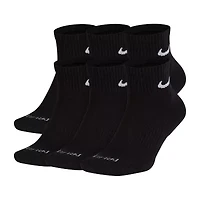Nike Everyday Plus Cushioned Unisex Adult Breathable Multi-Pack 6 Pair Quarter Ankle Socks