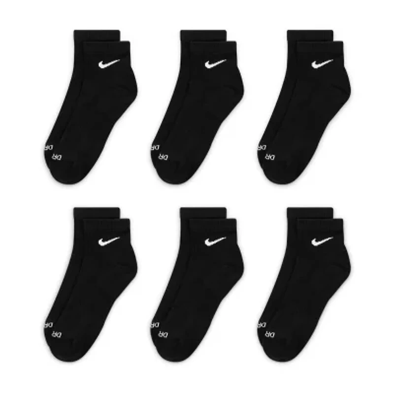 Nike Everyday Plus Cushioned Unisex Adult Breathable Multi-Pack Pair Quarter Ankle Socks