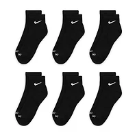 Nike Everyday Plus Cushioned Unisex Adult Breathable Multi-Pack 6 Pair Quarter Ankle Socks