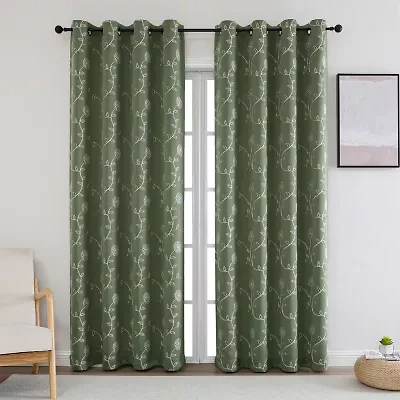 Regal Home Constance Grommet Top Blackout Single Curtain Panel