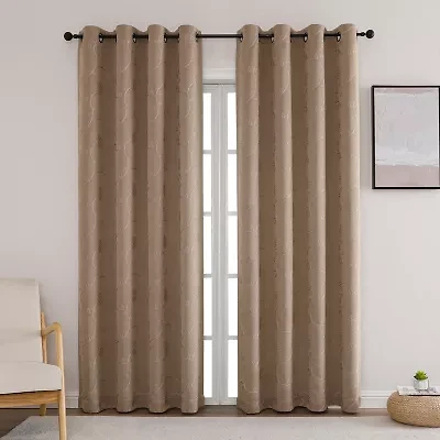 Regal Home Constance Grommet Top Blackout Single Curtain Panel