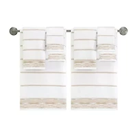 Nicole Miller Sydney 2-pc. Geo Linear Bath Towel