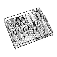 Pfaltzgraff Mirage Frost Stainless Steel 42-pc. Flatware Set with Caddy