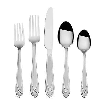 Pfaltzgraff Mirage Frost Stainless Steel 42-pc. Flatware Set with Caddy