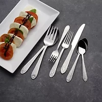Pfaltzgraff Mirage Frost Stainless Steel 42-pc. Flatware Set with Caddy