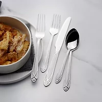 Pfaltzgraff Mirage Frost Stainless Steel 42-pc. Flatware Set with Caddy