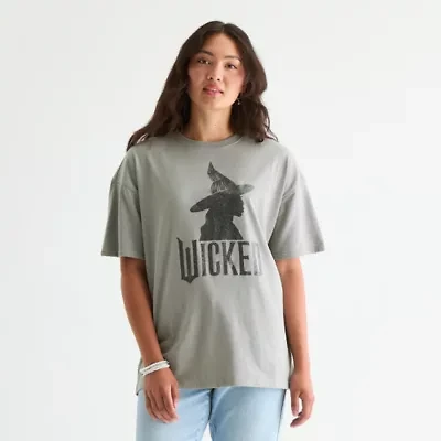 Wicked Elphaba Witch Oversized Tee Womens Crew Neck Short Sleeve Juniors Graphic T-Shirt