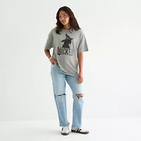 Wicked Elphaba Witch Oversized Tee Womens Crew Neck Short Sleeve Juniors Graphic T-Shirt
